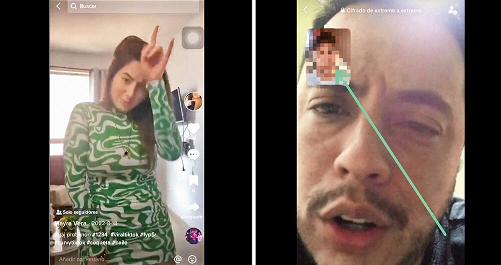   Videollamada desde Venezuela en la que alias Castor presuntamente amenaza a una de sus víctimas.