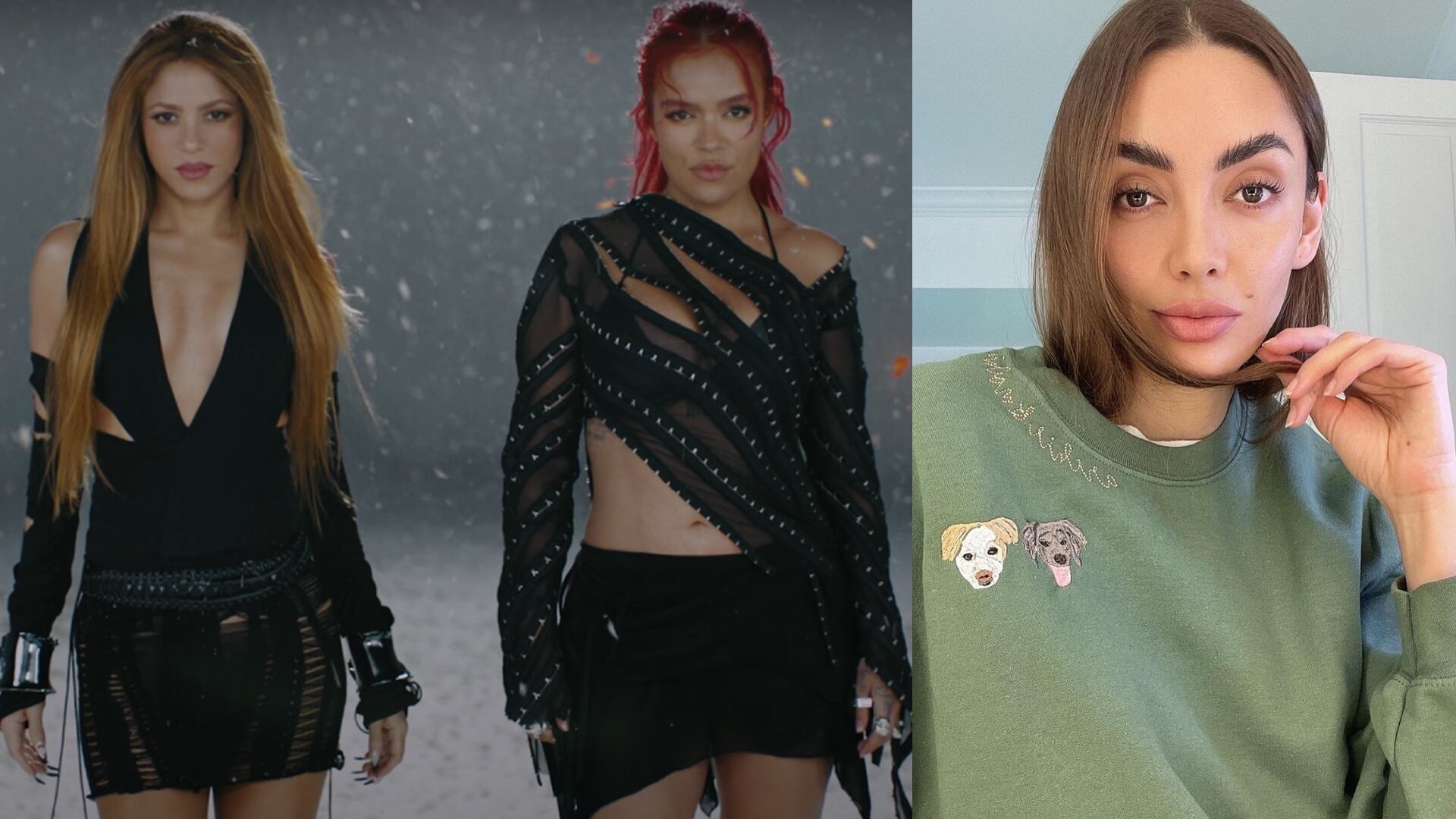 Carolina Guerra también se montó en el torbellino de TQG. Fotos: YouTube Karol G - Instagram @carowar.