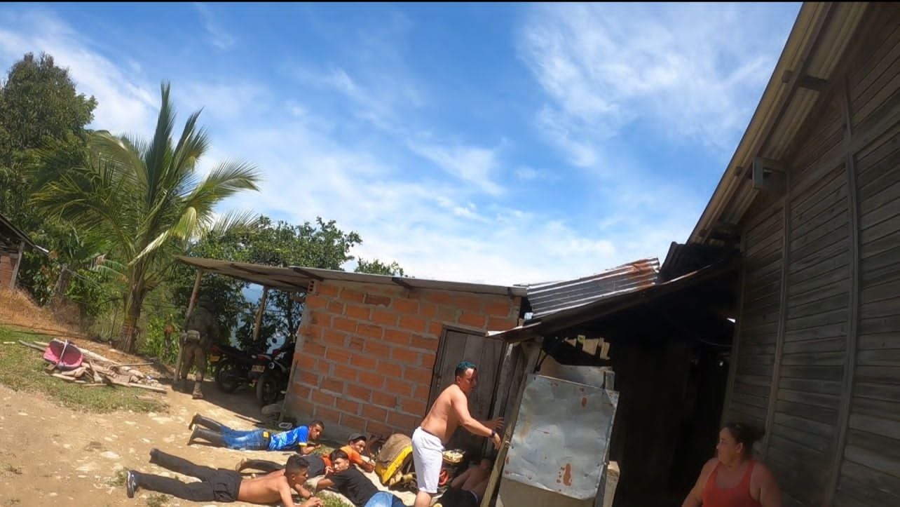 Imágenes del momento de la captura.