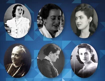 Arriba izq. a der.: Guillermina Uribe, Rebeca Uribe y Sonny Jiménez. Abajo izq. a der.: Ana Galvis, María Carulla y Virginia Gutiérrez.