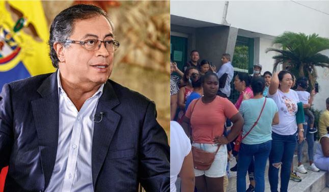 Las filas para reclamar el subsidio han sido bastantes