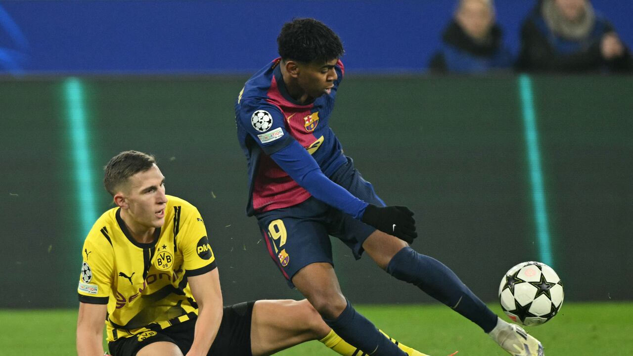Lamine Yamal fue uno de los destacados del Barcelona ante el Borussia Dortmund, por la Champions.