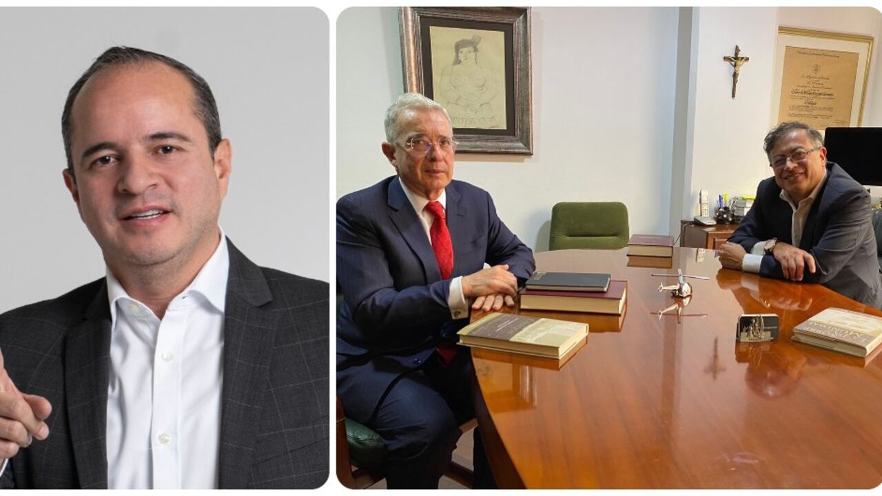 Juan Espinal, Álvaro Uribe y Gustavo Petro.
