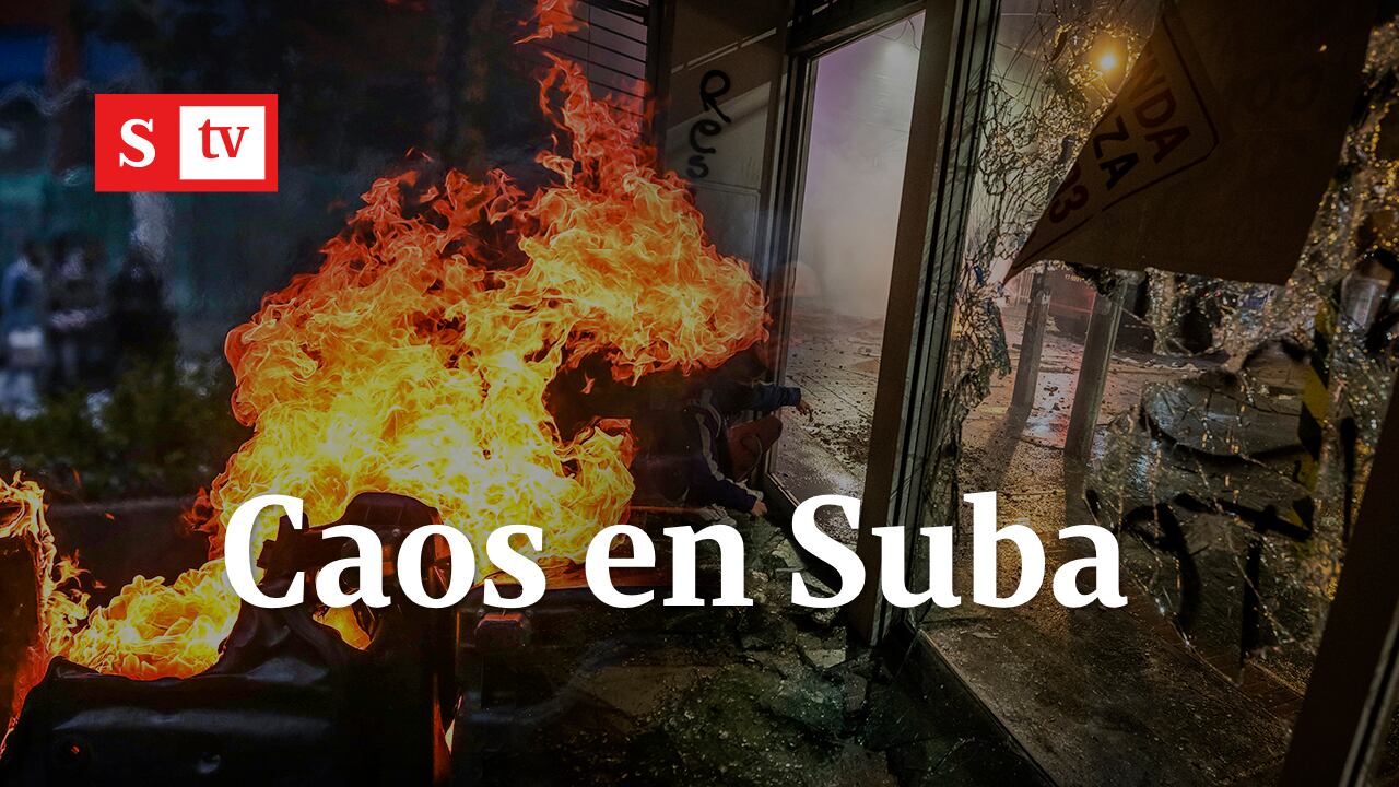 Portal Suba de Transmilenio quedó destruido tras violenta jornada de protestas