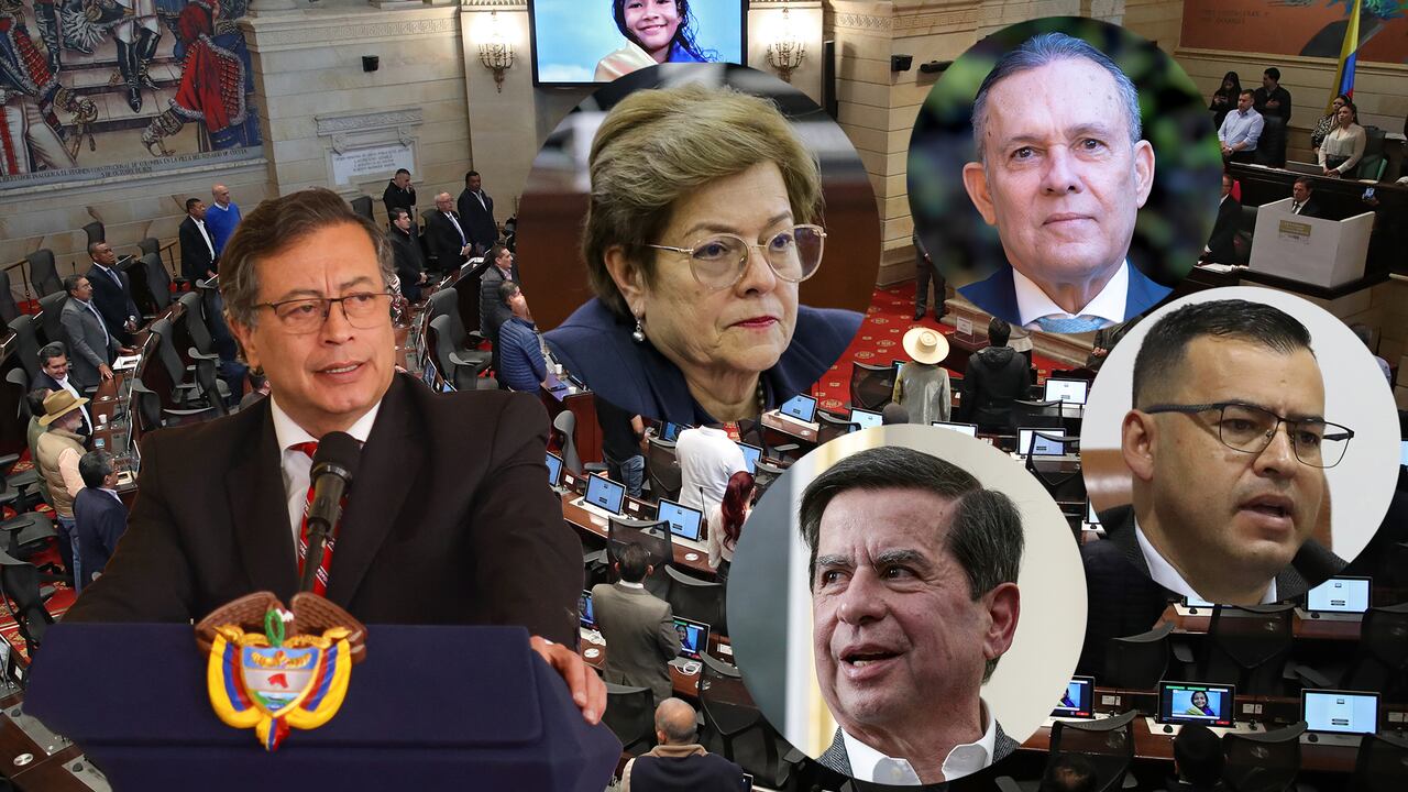 Gustavo Petro, Gloria Inés Ramírez, Efraín Cepeda, Juan Fernando Cristo y Jaime Raúl Salamanca.