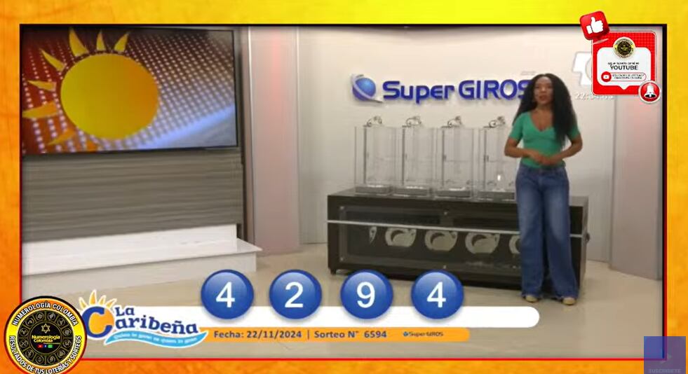 Sorteo del 22 de noviembre de 2024 de la Lotería Caribeña.