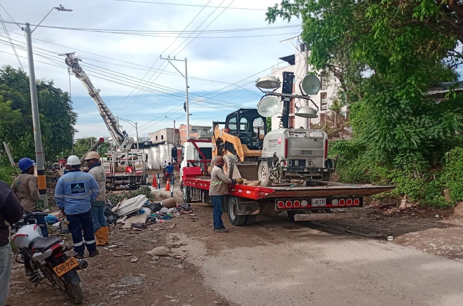 Daño en tubería provocó la suspensión del servicio de agua en varios barrios de Cartagena.