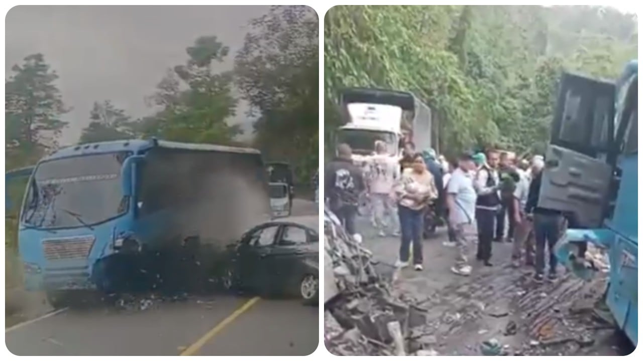Un choque entre un vehículo particular y un bus intermunicipal dejó ocho personas lesionadas en la vía Soacha-Mesitas del Colegio.