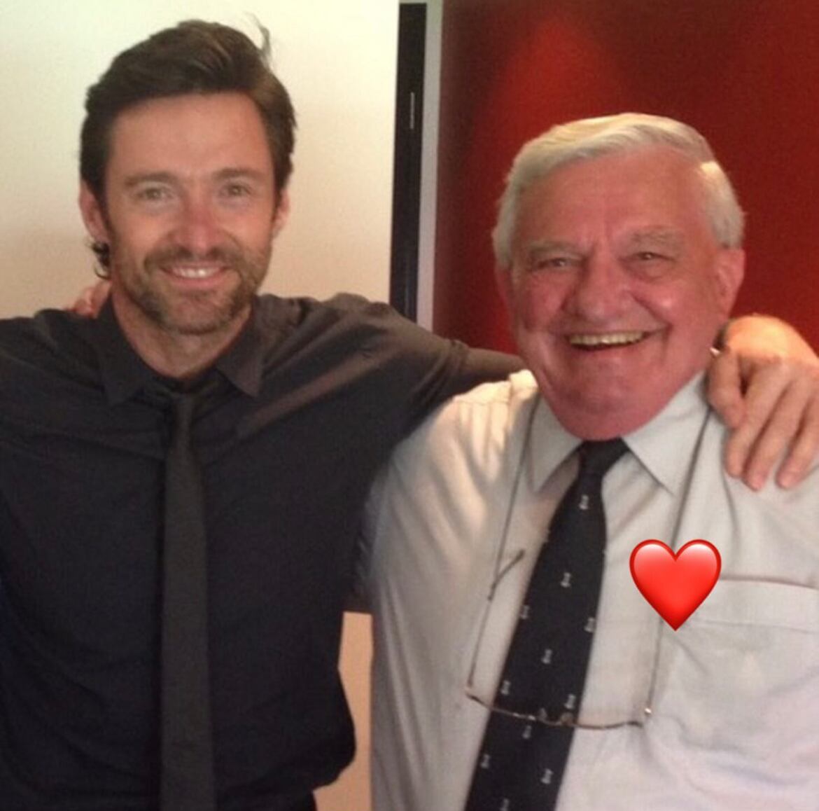 Hugh Jackman y padre. Instagram @thehughjackman