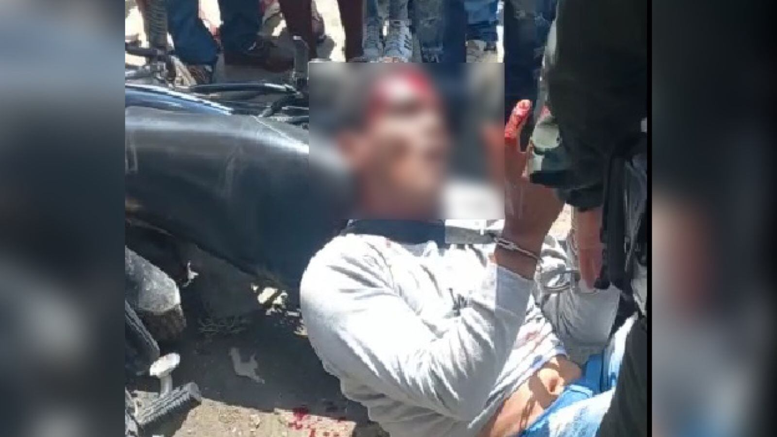 El ladrón no consiguió escapar y fue atrapado por la comunidad.