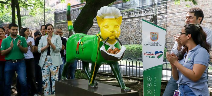 La capital del Valle del Cauca recibió a ‘Ingrid’, la Gata Pandebonera, ¿de quién es la obra?