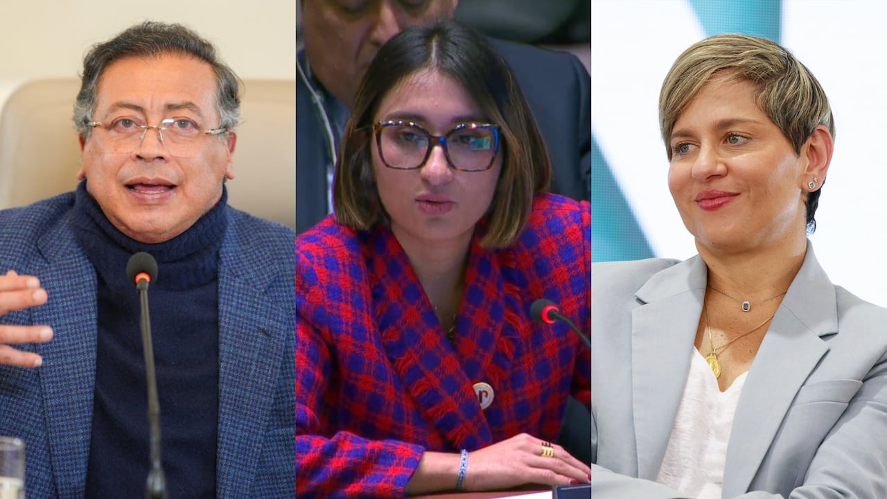 Gustavo Petro, Laura Sarabia y Verónica Alcocer.
