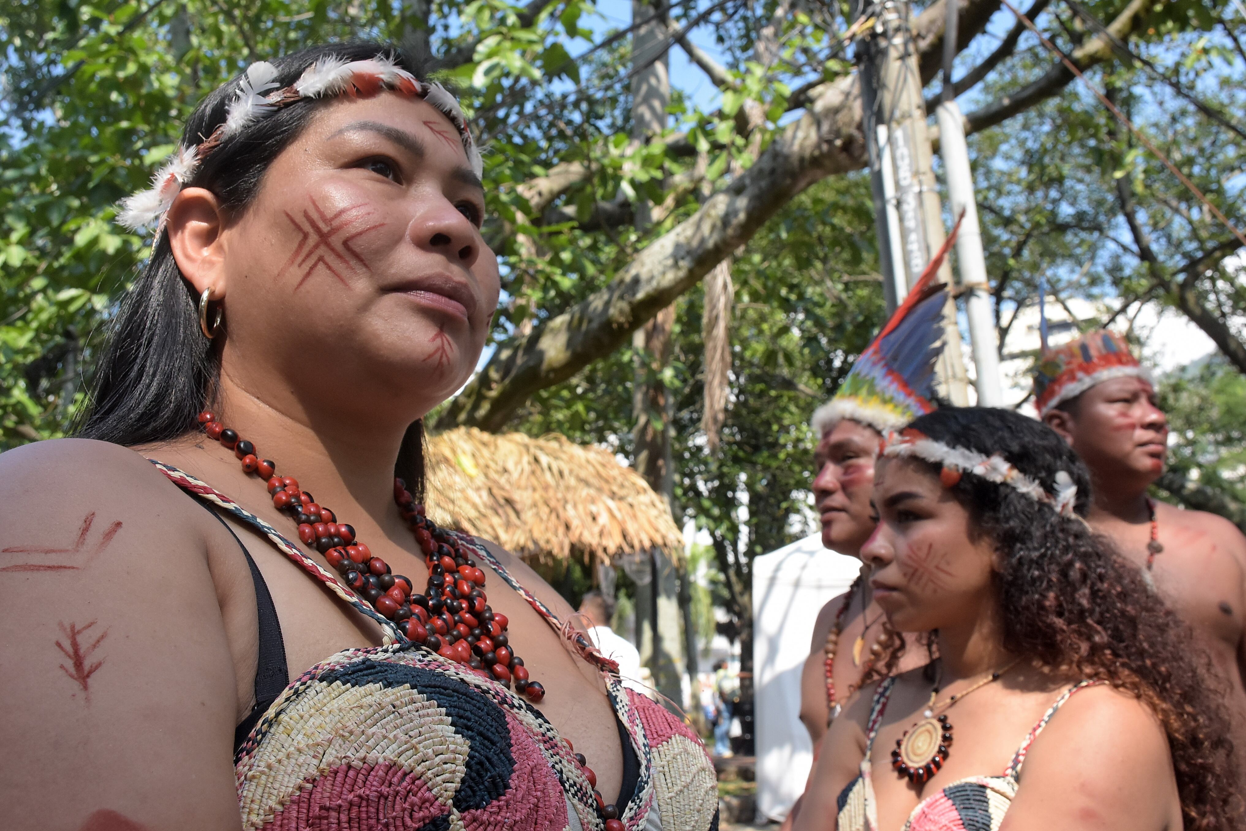Apertura de la Maloka indígena en el parque de las piedras Zona Verde COP16
