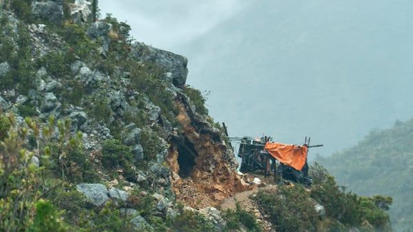 Bocamina en pleno páramo de Santurbán.