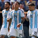 Jugadores de la selección Argentina tras la final del Mundial 2026 ante España.