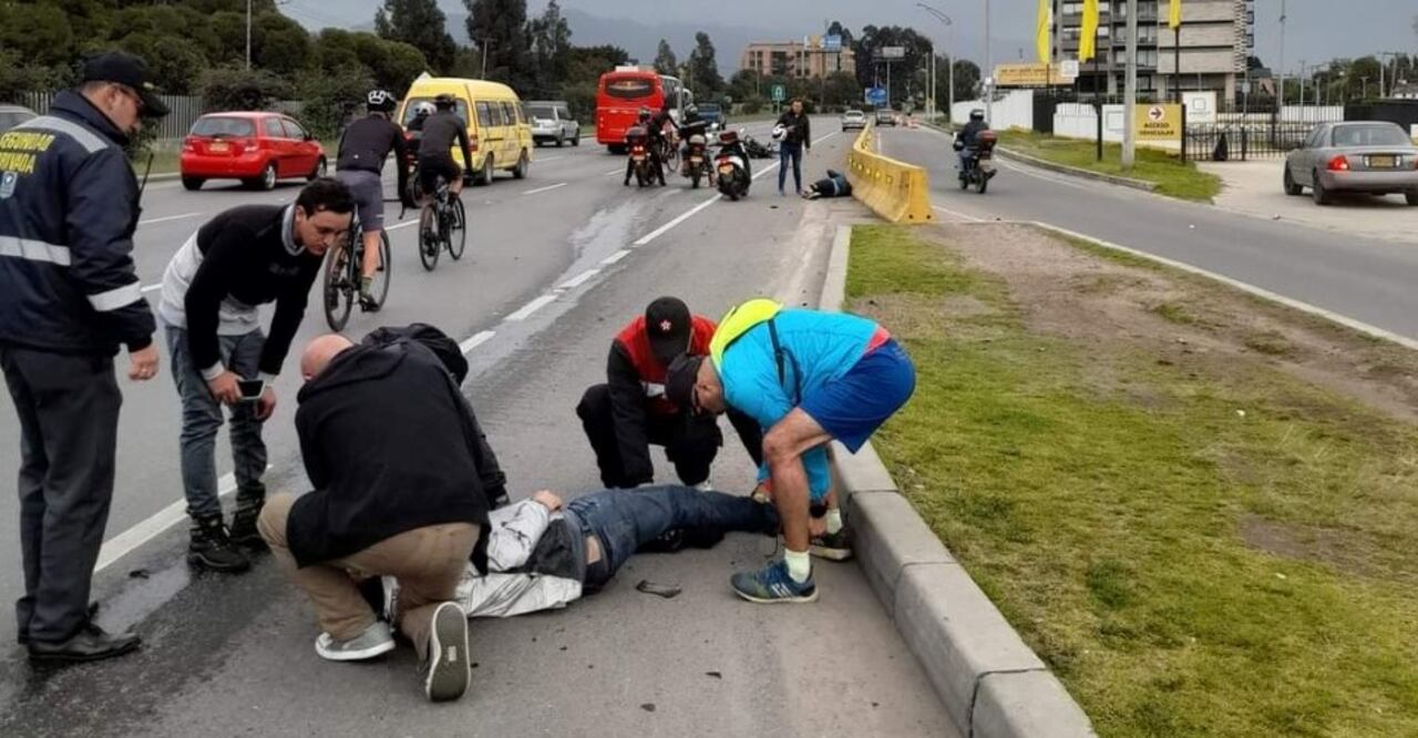 Accidente vía Cajicá-Chia