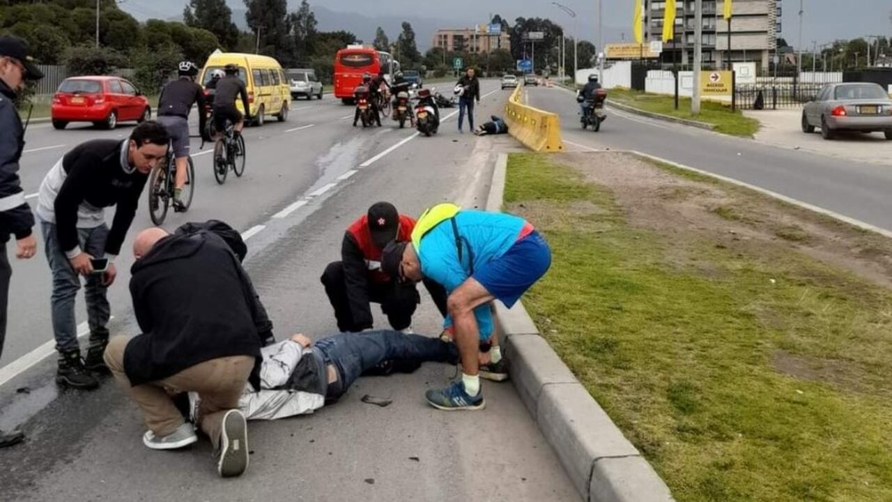 Accidente vía Cajicá-Chia