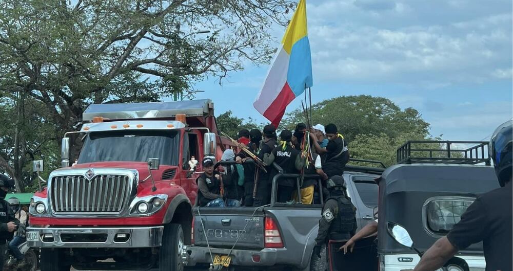 Bloqueos en Puerto Gaitán, Meta.