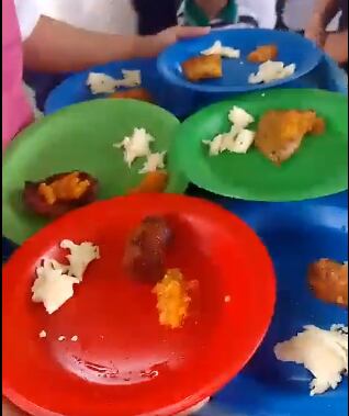 La 'comida' que el PAE lleva a los niños en el Huila, según la denuncia compartida por la senadora Cabal.
