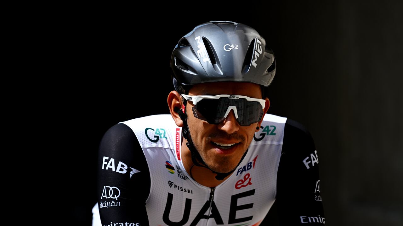 AL SHINDAGHA, UNITED ARAB EMIRATES - FEBRUARY 23: Juan Sebastian Molano Benavides of Colombia and UAE Team Emirates prior to the 5th UAE Tour, Stage 4 a 174km stage from Al Shindagha to Dubai Harbour / #UAETour / #UCIWT / on February 23, 2023 in Al Shindagha, United Arab Emirates. (Photo by Dario Belingheri/Getty Images)