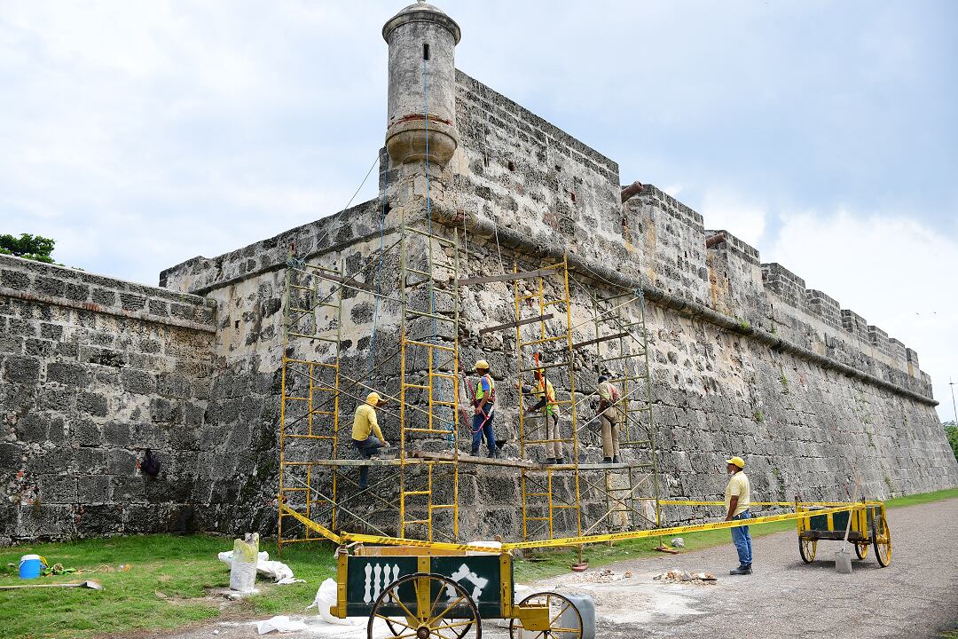 Obras de conservación Baluarte San Lucas.