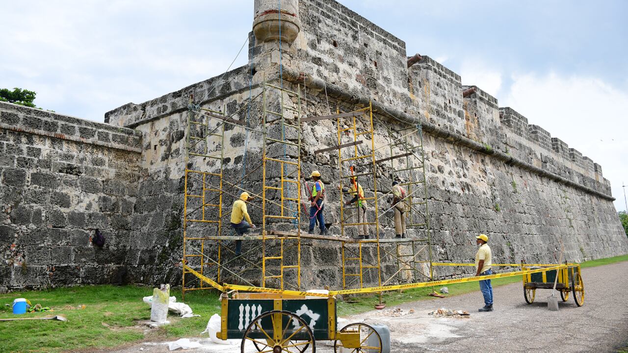 Obras de conservación en el Baluarte San Lucas.