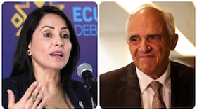 La excandidata presidencial de Ecuador Luisa González y el expresidente de Colombia Ernesto Samper.