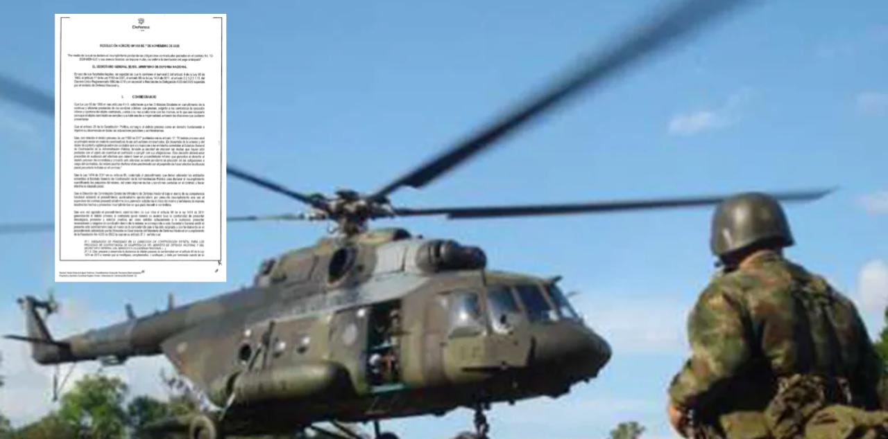 Esta es la resolución de la sanción que impondría el Ministerio de Defensa por crisis con helicópteros MI-17 varados .