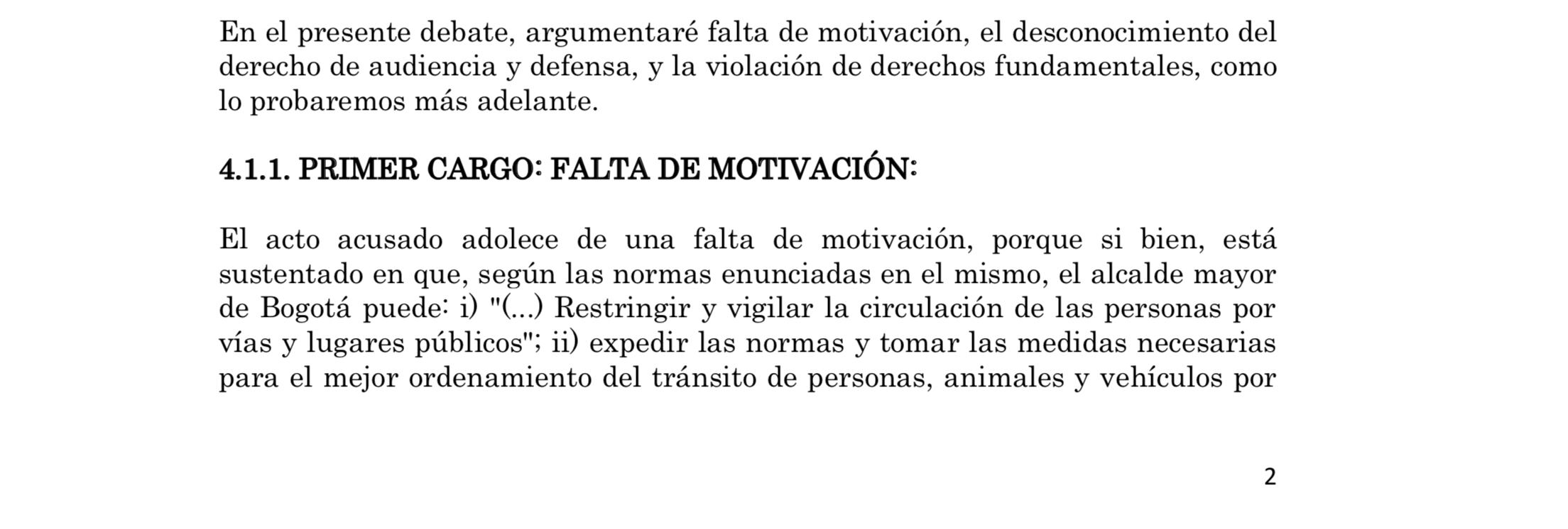 Por violación de derechos, Germán Calderón España demandó el decreto de la Alcaldía de Bogotá que tiene en jaque a los motociclistas este fin de semana