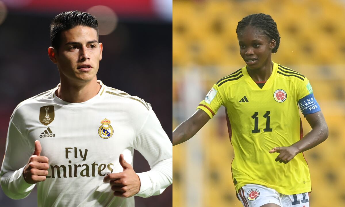 James Rodríguez y Linda Caicedo. Foto: Getty Images/Angel Martinez//Getty Images/Masashi Hara - FIFA/FIFA