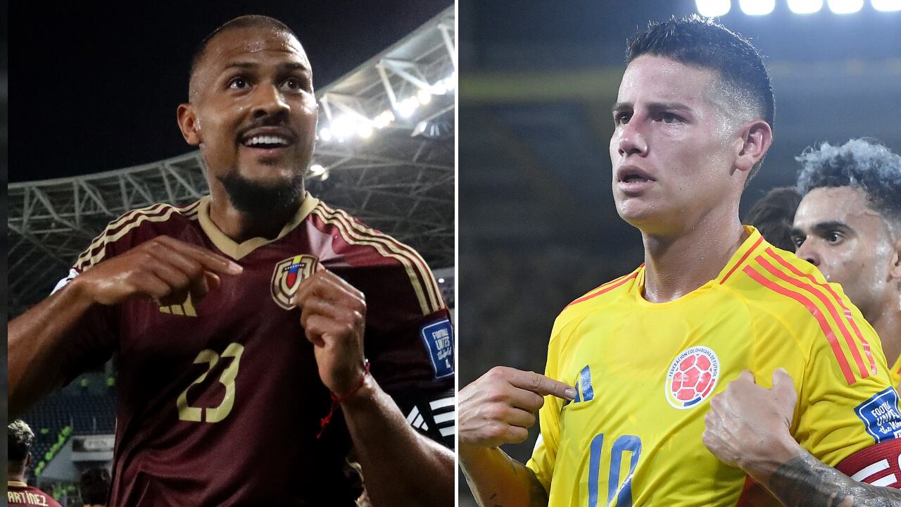Salomón Rondón vs. James Rodríguez, duelo de experimentados en las eliminatorias sudamericanas