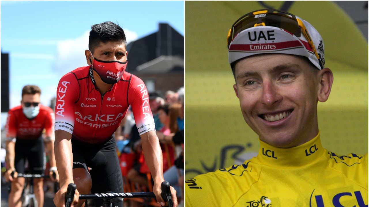 Nairo Quintana y Tadej Porgacar.