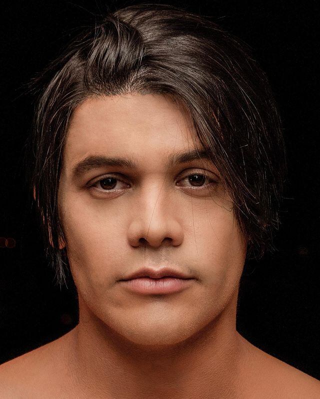 El rostro de Yéferson Cossio sin tatuajes.