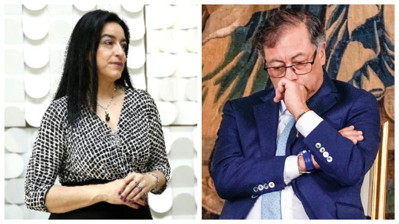 Sandra Fonseca, directora de Asoenergía, y Gustavo Petro, presidente de Colombia.