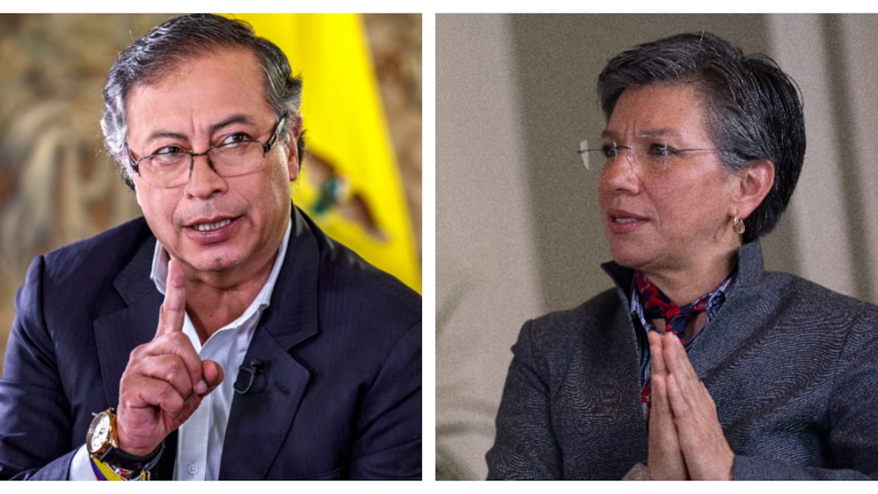 El presidente Gustavo Petro y la alcaldesa Claudia López, en disputa por la ampliación de la avenida Boyacá.
