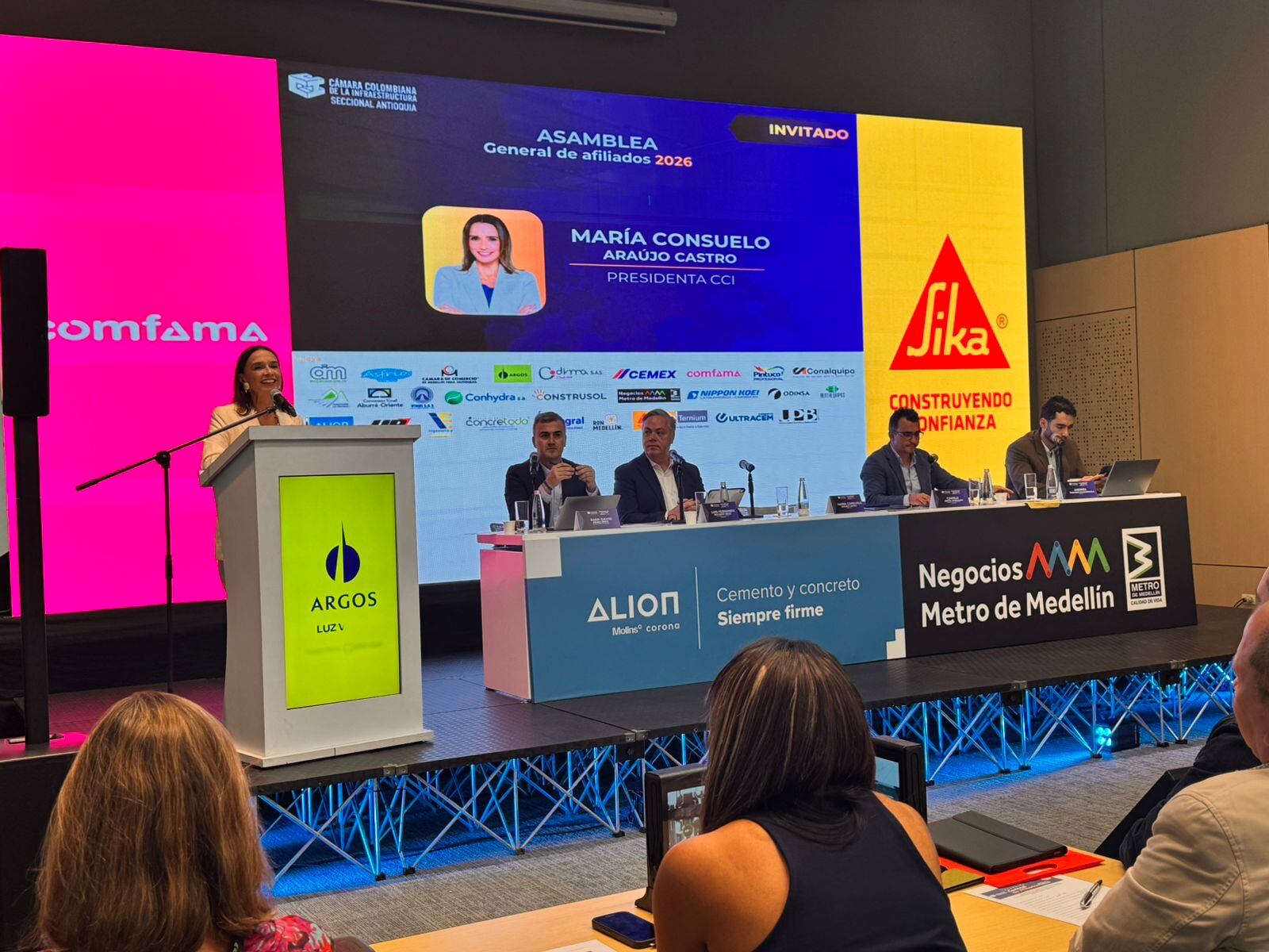 María Consuelo Araújo, nueva presidenta de la Cámara Colombiana de Infraestructura-CCI, hizo su debut en la Jornada de Economía e Infraestructura.