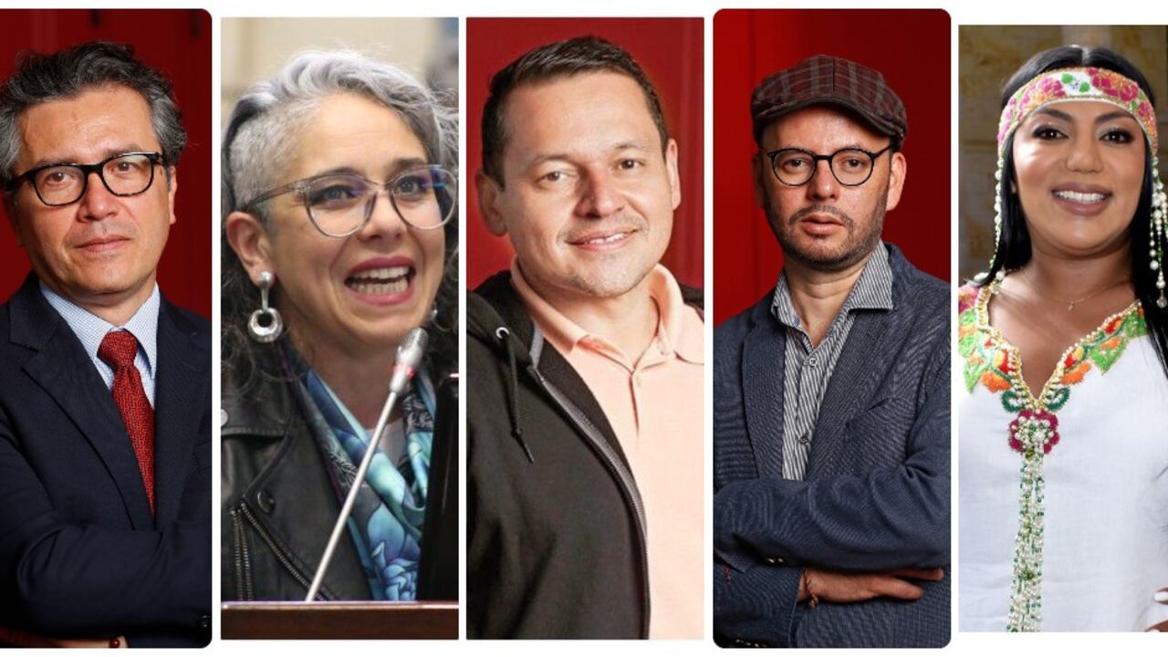 Heráclito Landines, María José Pizarro, Alejandro Ocampo, Gabriel Becerra y Martha Peralta.