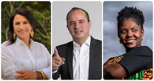 Paola Holguín, Juan Espinal y Francia Márquez.