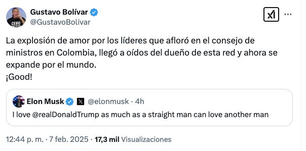 Publicación de Gustavo Bolívar.