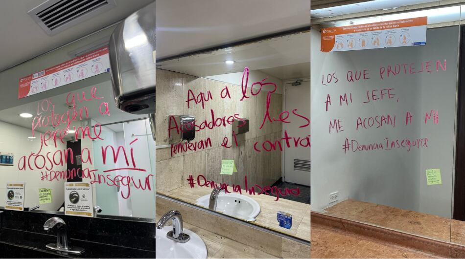 Mensajes que aparecieron este miércoles en el Congreso.