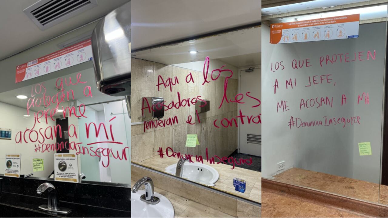 Mensajes que aparecieron este miércoles en el Congreso.