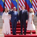 Marco Rubio con el presidente Abelardo De La Espriella, en la Sede Alterna de la Presidencia de la República en Barranquilla