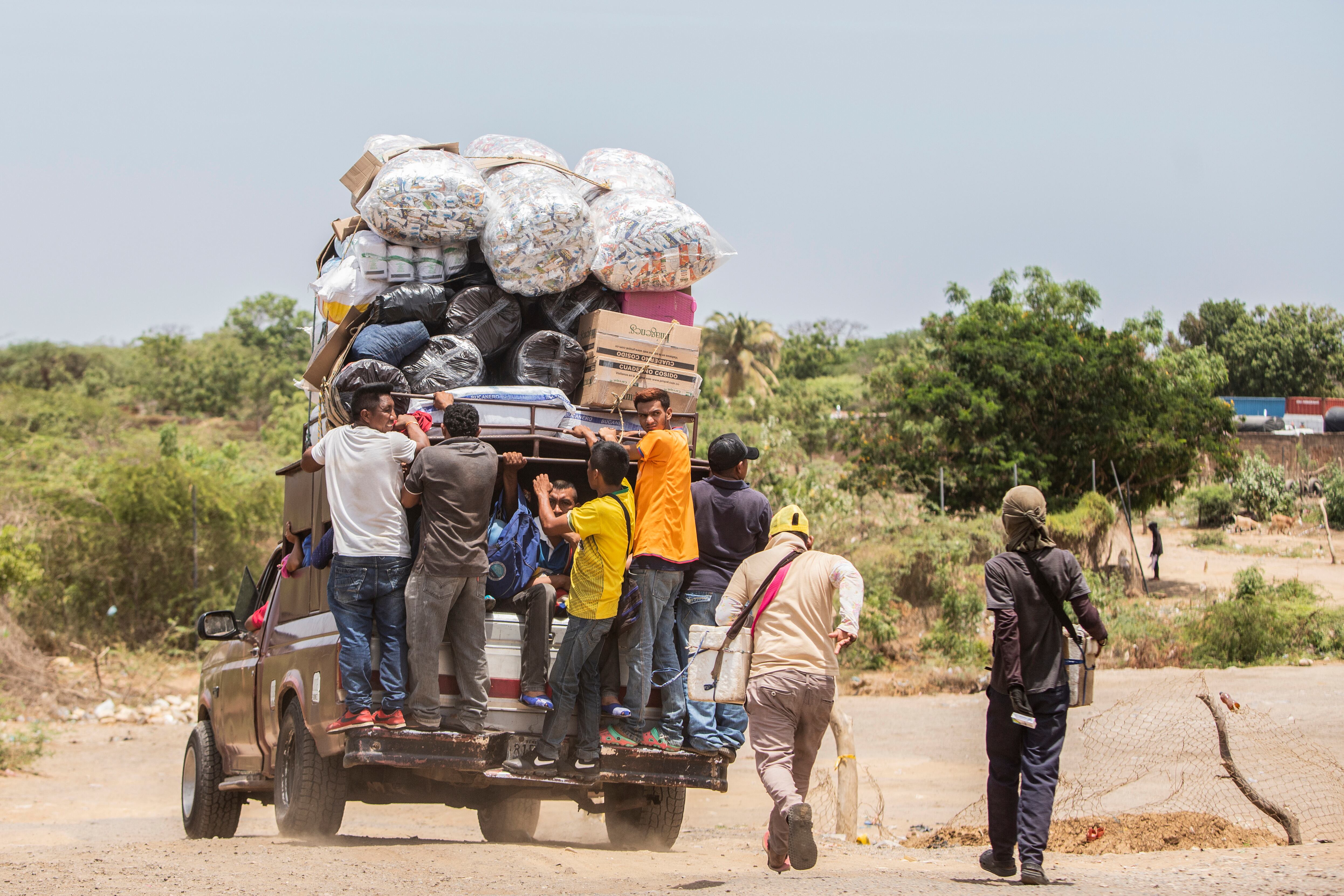 Migrantes venezolanos en Maicao
