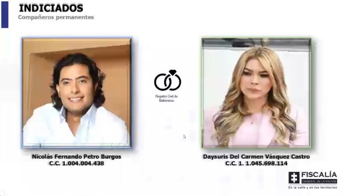 Nicolás Petro y Day Vásquez siguen casados