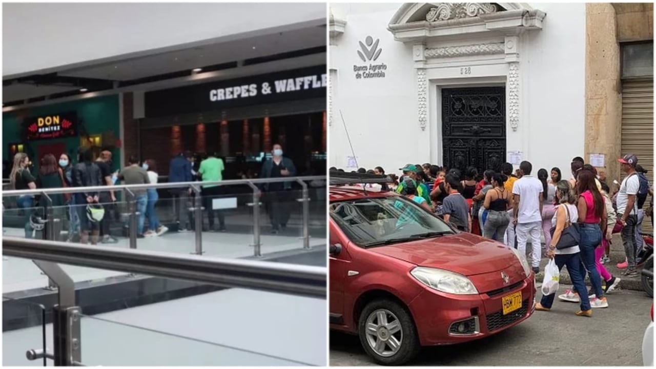 comparan filas de Creppes con las del banco agrario, para entrega de subsidio de renta ciudadana