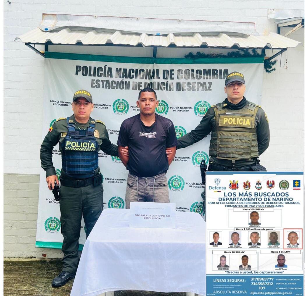 Este sujeto fue capturado en la ciudad de Cali.