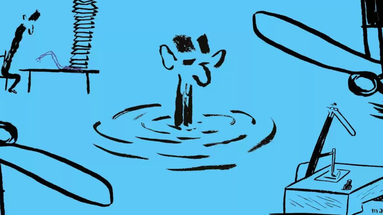 Esta es una de las ilustraciones que hacen parte de la exposición. / Foto: Nicolas Mahler, Suhrkamp Verlag