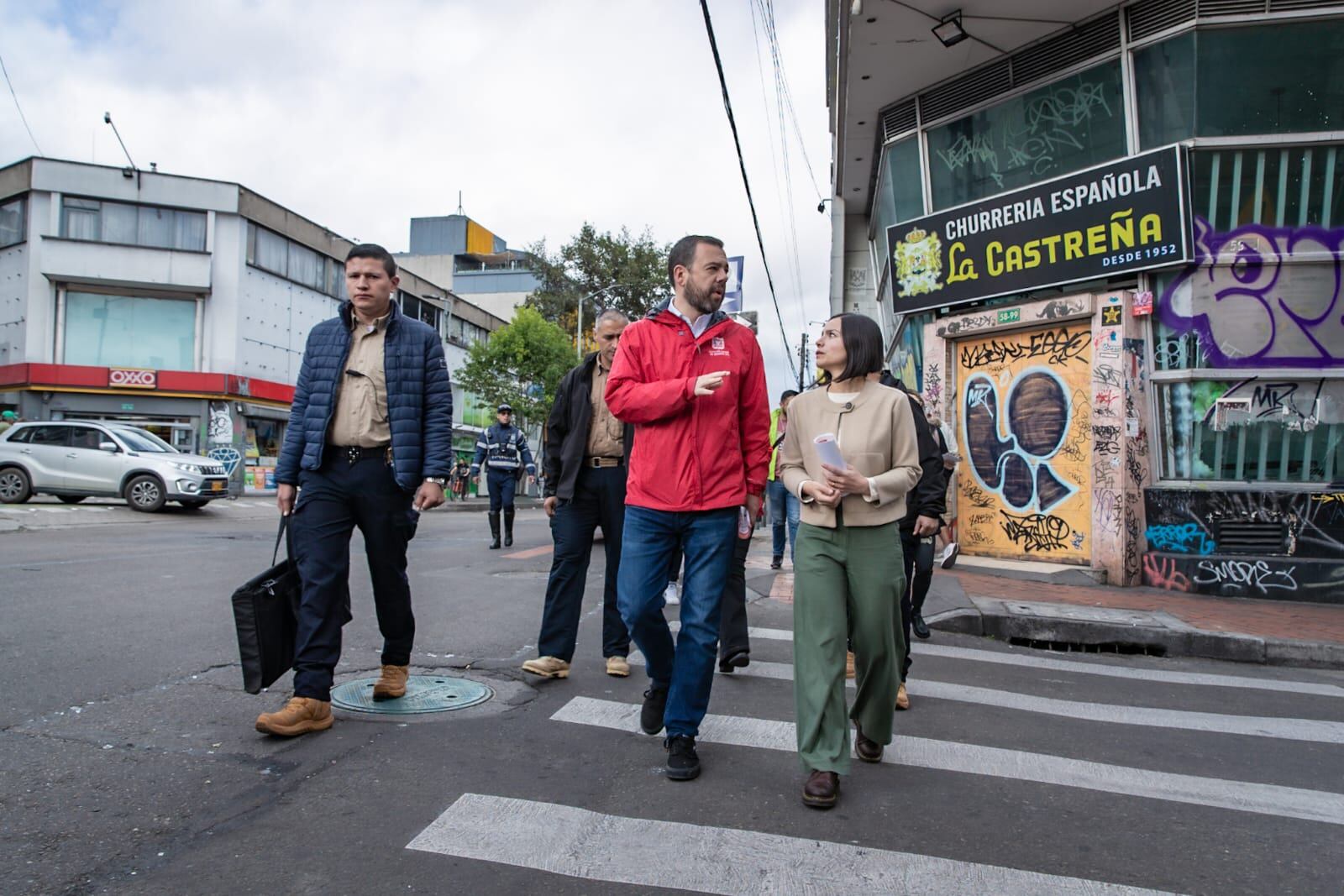 Alcalde Carlos Fernando Galán y la secretaria de Movilidad, Claudia Díaz.