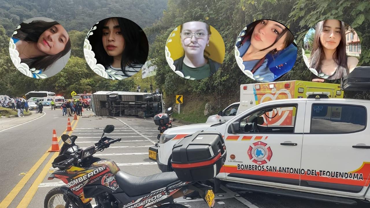 Las cinco jóvenes que murieron en accidente de un bus en la vía Bogotá-La Mesa.