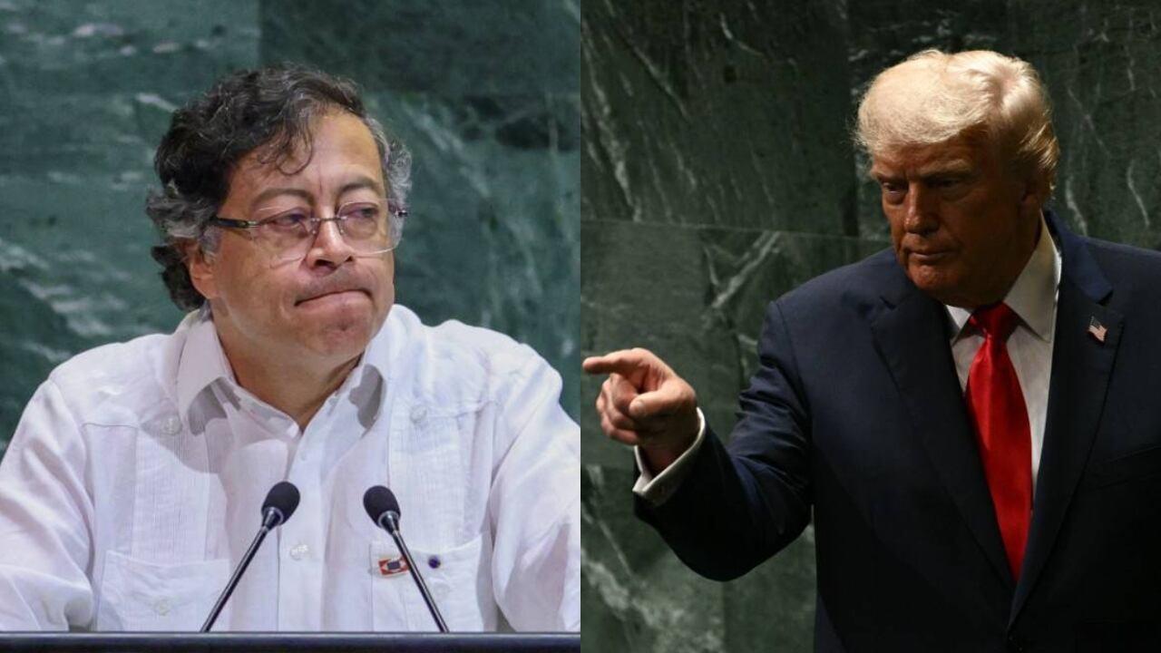 De izquierda a derecha: Gustavo Petro y Donald Trump.